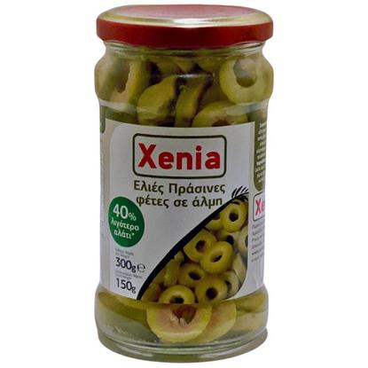 Εικόνα της XENIA ΕΛΙΕΣ ΠΡΑΣΙΝΕΣ ΦΕΤΕΣ 40%Λ.ΑΛΑΤΙ 300G(ΣΤΡ.ΒΑΡΟΣ 150G)