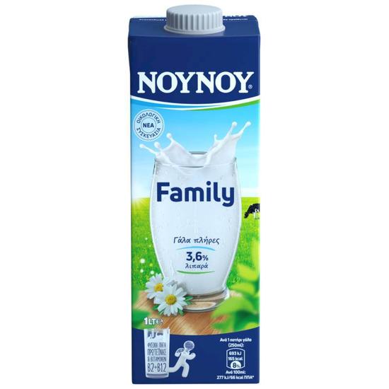 Εικόνα της ΝΟΥΝΟΥ FAMILY ΓΑΛΑ 3,6% ΛΙΠΑΡΑ 1L