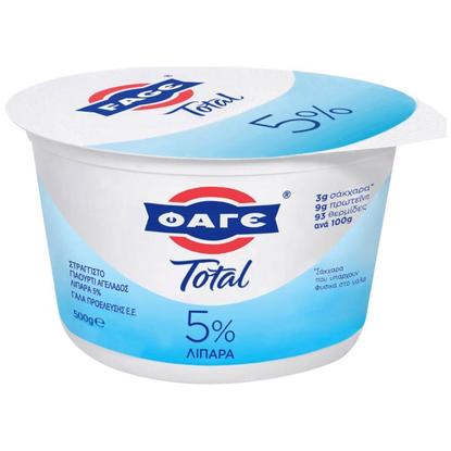 Εικόνα της ΓΙΑΟΥΡΤΙ ΣΤΡΑΓΓΙΣΤΟ TOTAL  5% ΛΙΠΑΡΑ 500G