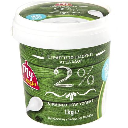 Εικόνα της MY GUSTO ΓΙΑΟΥΡΤΙ ΣΤΡΑΓΓΙΣΤΟ 2% ΛΙΠΑΡΑ 1KG EL-ELGO 19.973