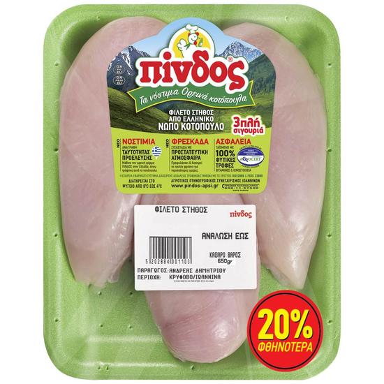 Εικόνα της ΠΙΝΔΟΣ ΣΤΗΘΟΣ ΦΙΛ.ΚΟΤ.ΕΛ.ΝΩΠΟ 650G(-20%)