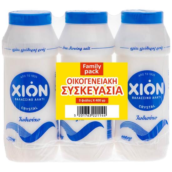 Εικόνα της ΧΙΩΝ ΑΛΑΤΙ ΠΛΑΣΤΙΚΗ ΦΙΑΛΗ 3Χ400 ΓΡ FAMILY PACK