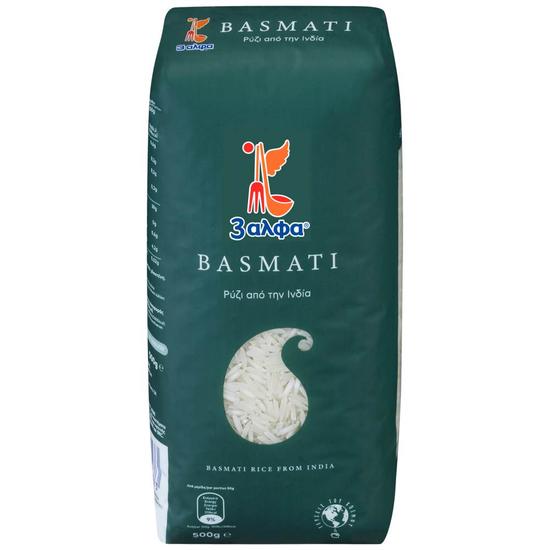 Εικόνα της "3" ΑΛΦΑ ΡΥΖΙ BASMATI 500G
