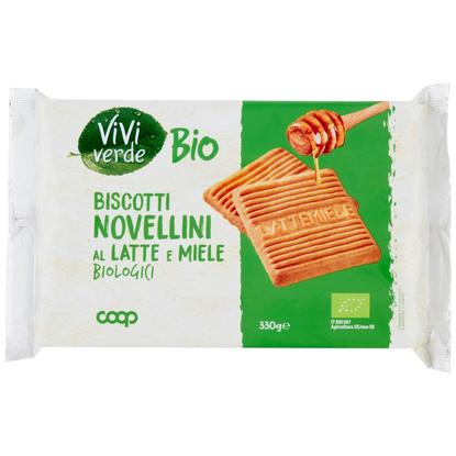 Εικόνα της VIVI VERDE ΜΠΙΣΚΟΤΑ NOVELLINI ΜΕ ΓΑΛΑ & ΜΕΛΙ ΒΙΟΛΟΓΙΚΑ 330G